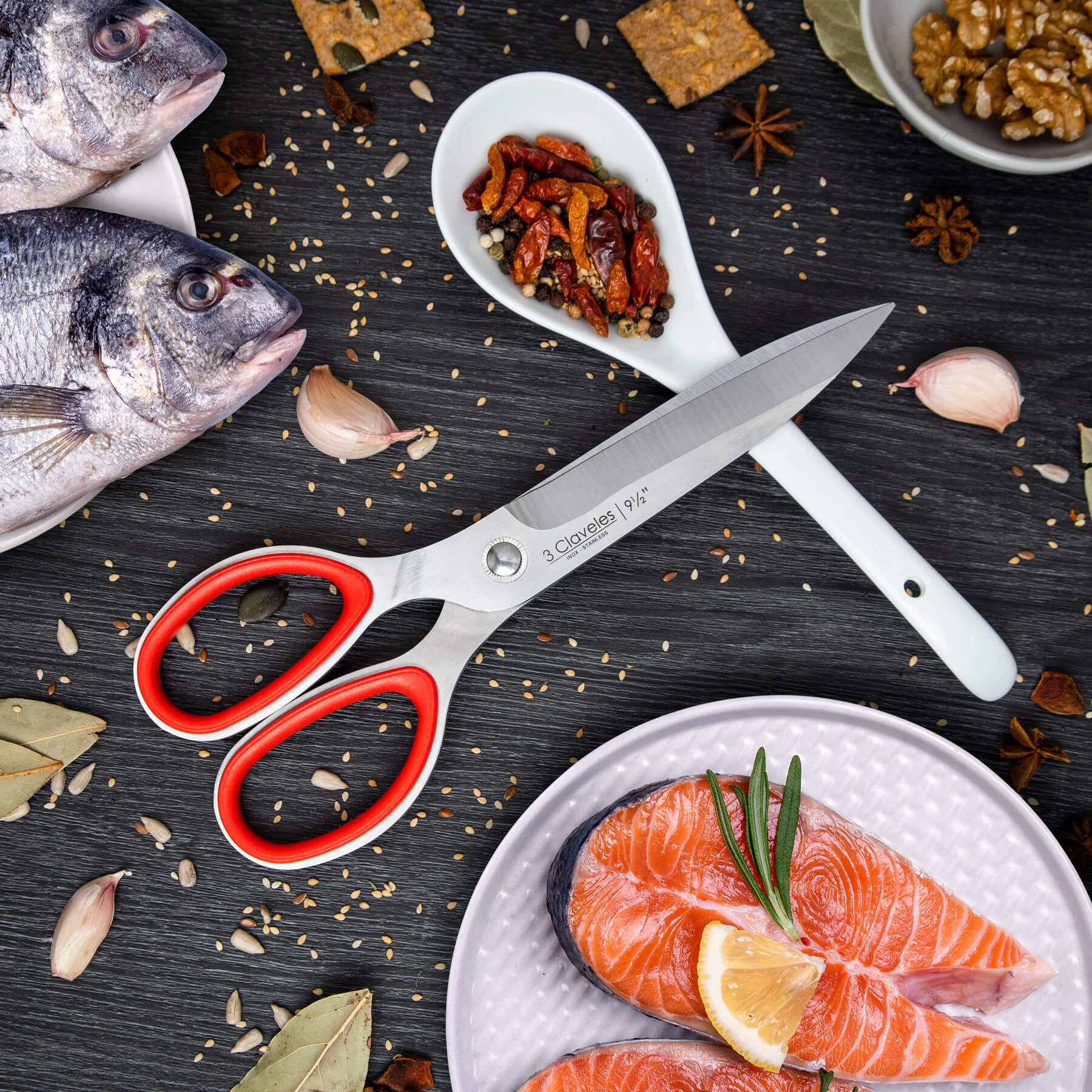 TIJERA 9,5" COCINA Y PESCADO